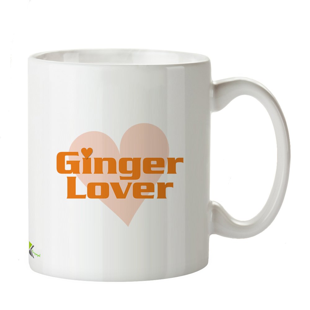 Kruzroyal Ginger Lover Mug, Cute Heart Design, Funny Romantic Gift for Redhead Partner, Boyfriend, Girlfriend or Spouse,Funny Novelty Great Gift Idea Coffee Tea Mug Cup, 11 oz DZ153