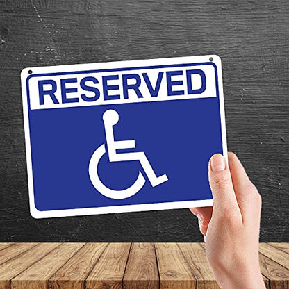 Kruzroyal MP398 Reserved Disabled Parking Sign Novelty Retro Vintage Metal Wall Sign Plaque 20cm x 15cm