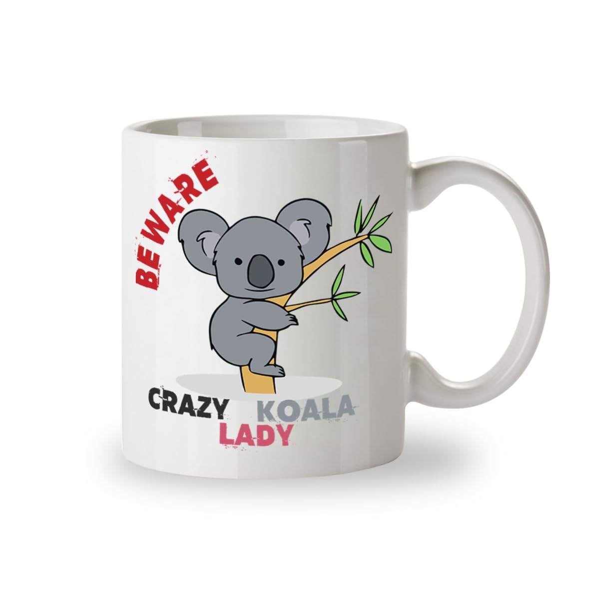 Kruzroyal Crazy Koala Lady Mug Beware Crazy Koala Lady Funny Novelty Great Gift Idea Coffee Tea Cup - Gift for Women, Animal Lover