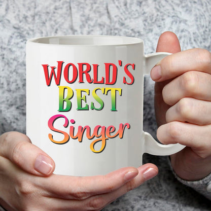 Kruzroyal DZ888 World's Best Singer 11OZ Tea/Coffee Mug Cup - Unique Coffee Cup and Gift Ideas, Singer's Mug