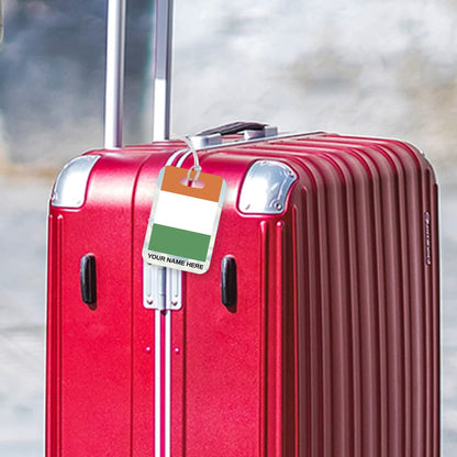 PLT272 Personalised Name with Ireland Flag Novelty Funny Unique Designer Gift Glossy Plastic Suitcase Luggage Tag