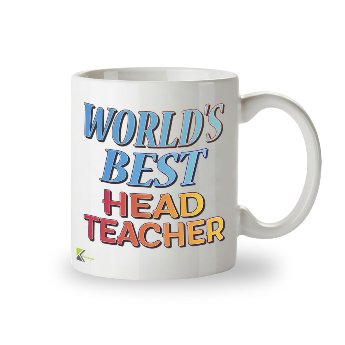 Kruzroyal DZ847 World's Best Head Teacher Mug 11oz - White Ceramic Cup for Headmaster, Headmistress - End of Year, Leaving or Thank You Present