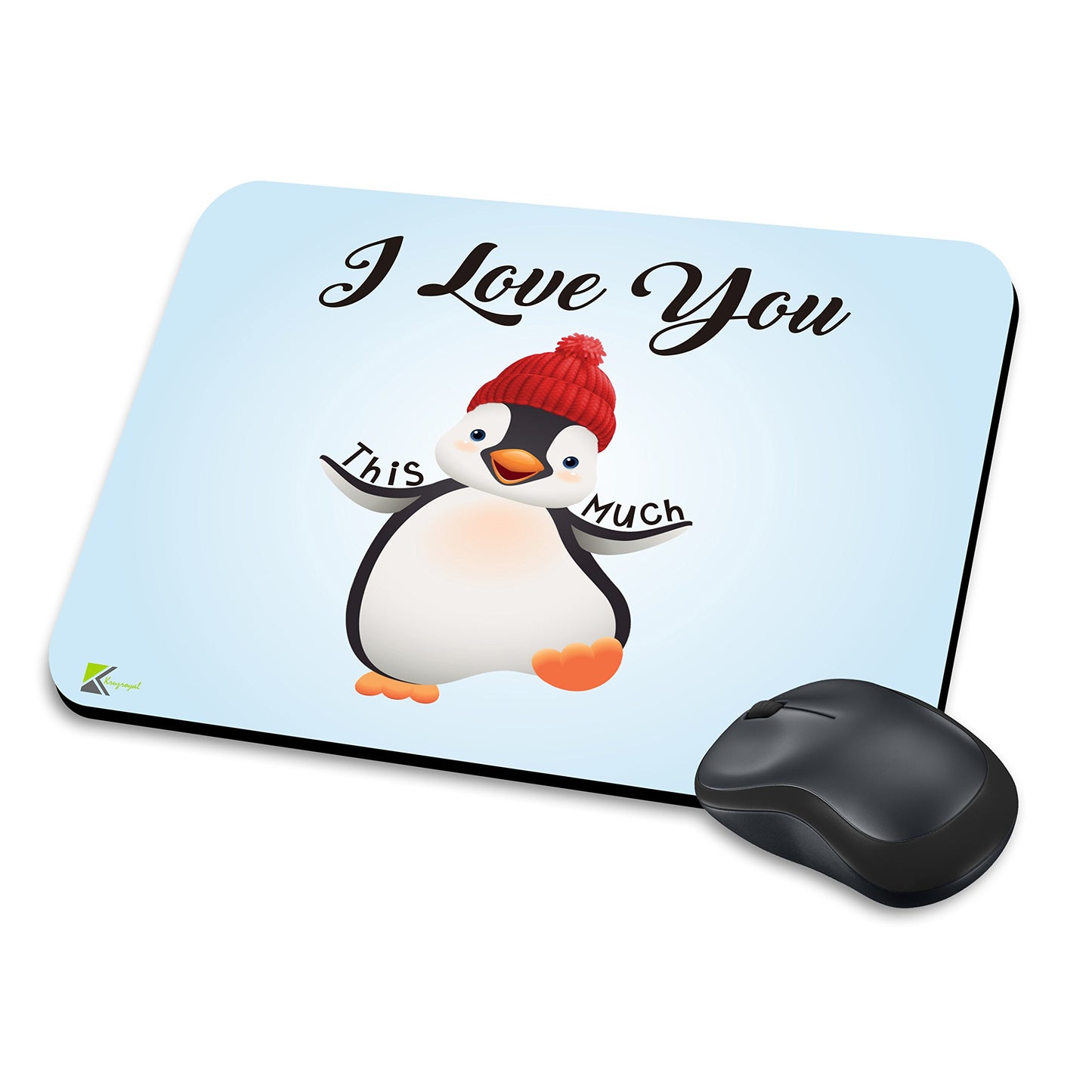 MM060 - I Love You This Much Funny Novelty Gift Mousemat/MousePad Anti Slip Laptop Computer PC Mouse Mat