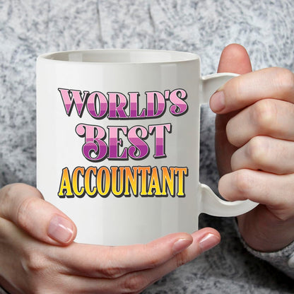 Kruzroyal DZ851 World's Best Accountant Coffee Mug 11oz - Funny Accounting Gift for CPA Tax Professional Office Worker Birthday Christmas