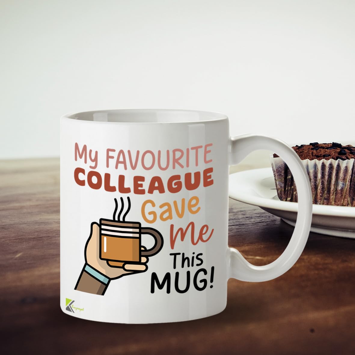 Kruzroyal Favourite Colleague Funny Mug - 11oz Ceramic Cup for Work Bestie, Men & Women - Office Banter, Secret Santa Gag Gift