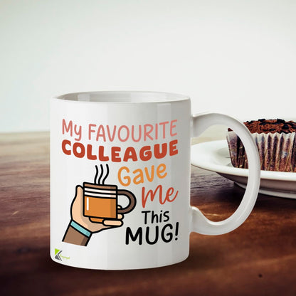 Kruzroyal Favourite Colleague Funny Mug - 11oz Ceramic Cup for Work Bestie, Men & Women - Office Banter, Secret Santa Gag Gift