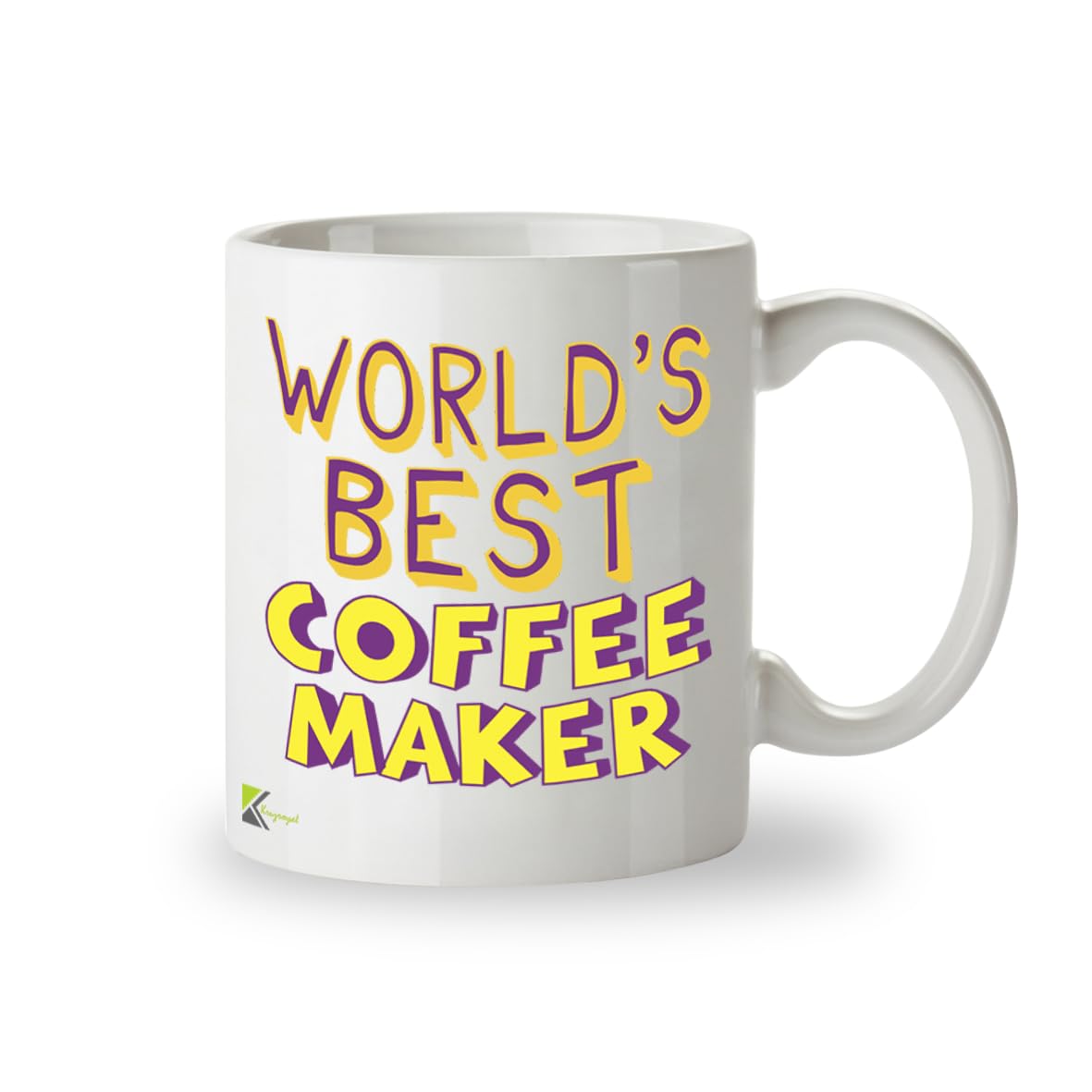 Kruzroyal DZ829 World's Best Coffee Maker Mug 11oz - White Ceramic Cup for a Perfect Brew - Funny Birthday, Office Thank You Gift for Colleague, Friend