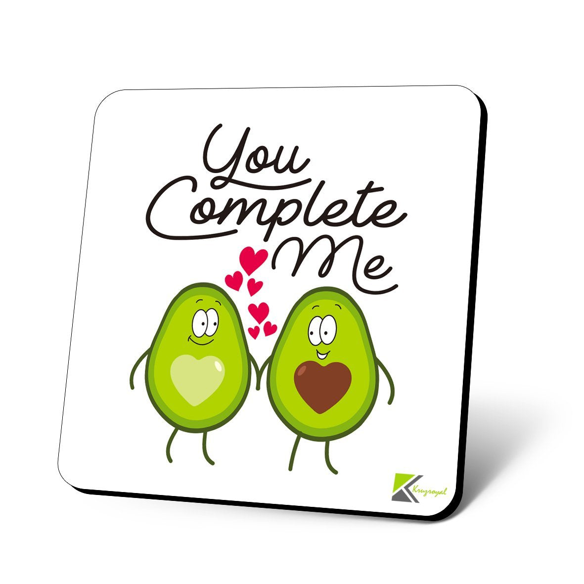 CS1059 You Complete Me Novelty Funny Coffee Tea Drink Christmas Gift Glossy MDF Wooden Coaster