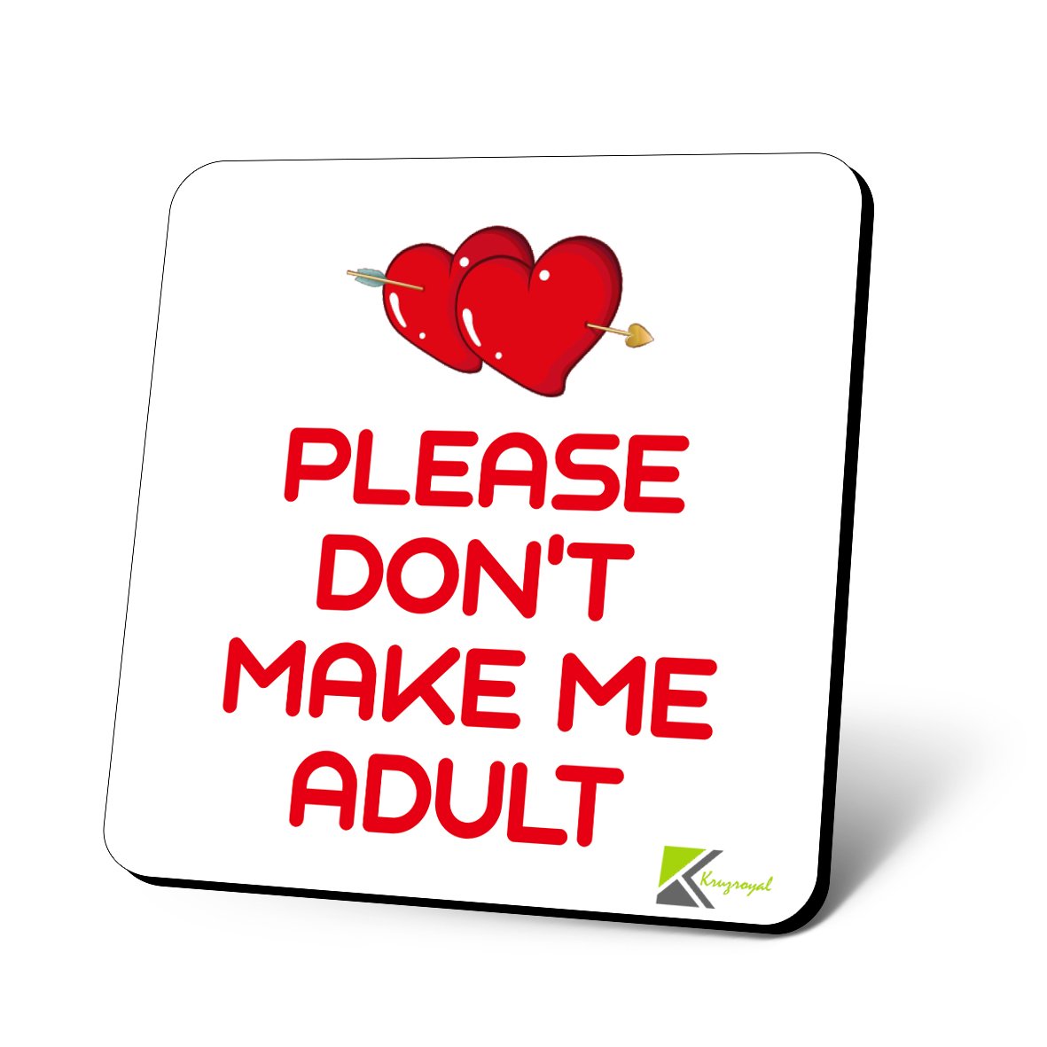 CS745 Please Don't Make me Adult Novelty Funny Coffee Tea Drink Gift Glossy MDF Wooden Coaster