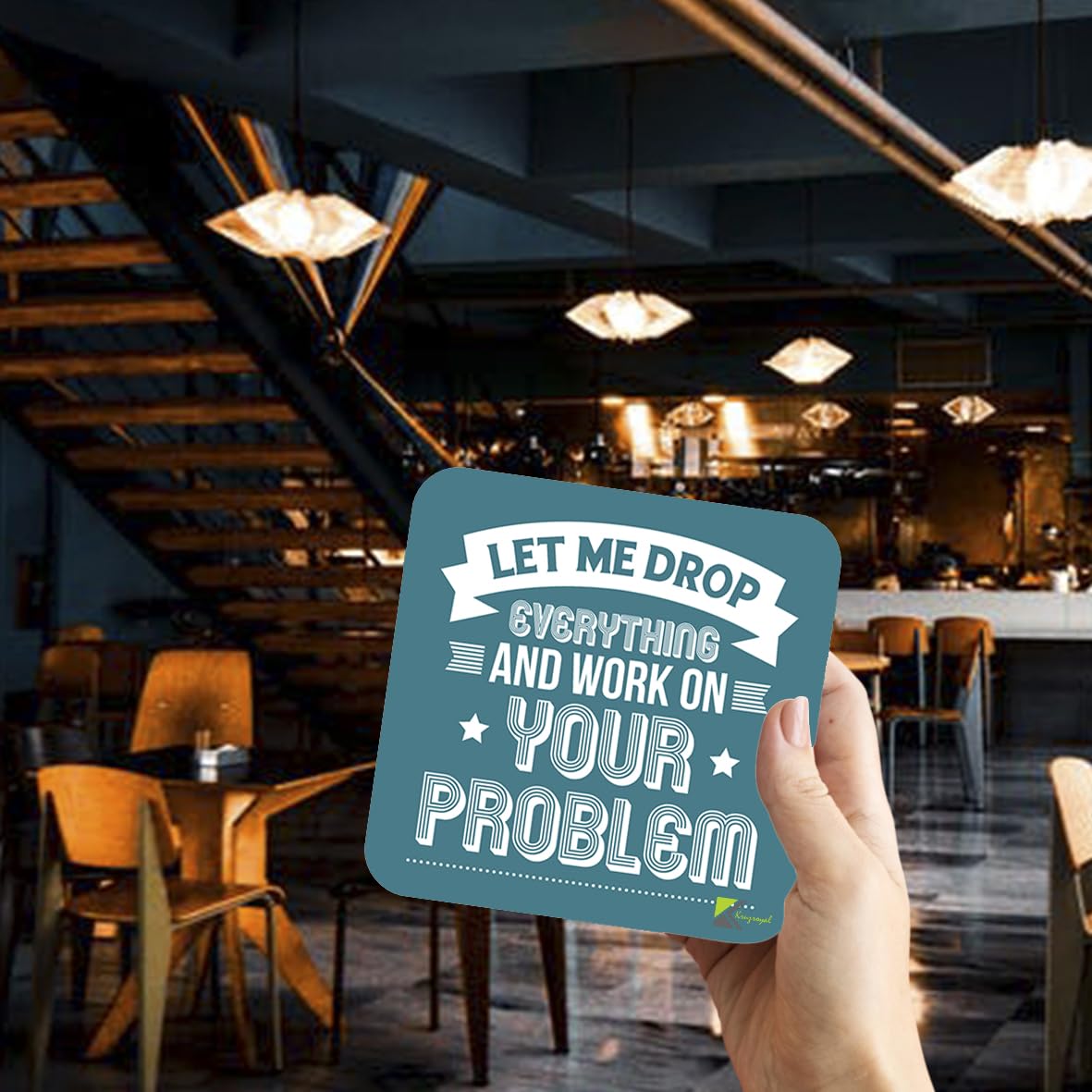 CS088 Let me Drop Everything and Work on Your problemNovelty Funny Coffee Tea Drink Gift Glossy MDF Wooden Coaster