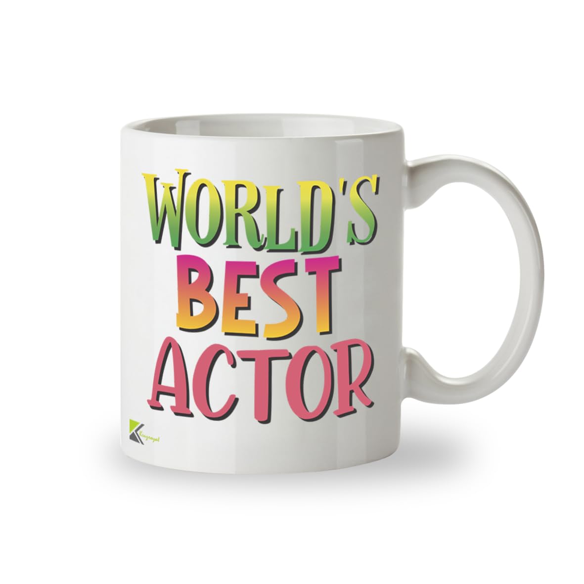 Kruzroyal DZ865 World's Best Actor Mug 11oz - White Ceramic Cup for Performer, Thespian - Ideal Birthday, Good Luck Present for Him