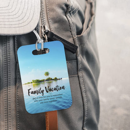 LT205 Defination Family Vacation Novelty Funny Unique Designer Gift Glossy Plastic Suitcase Luggage Tag