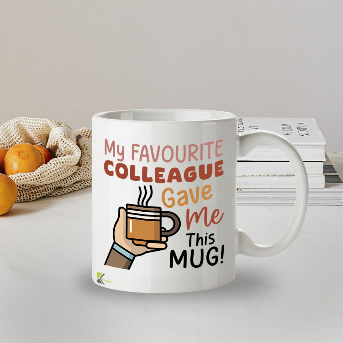 Kruzroyal Favourite Colleague Funny Mug - 11oz Ceramic Cup for Work Bestie, Men & Women - Office Banter, Secret Santa Gag Gift
