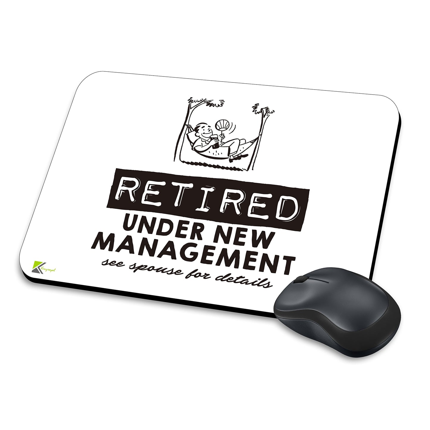 MM067 - Retired Under New Management, see spouse for details Funny Novelty Gift Mousemat/MousePad Anti Slip Laptop Computer PC Mouse Mat