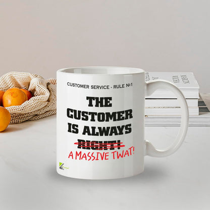 Kruzroyal Funny Customer Service Mug, Novelty Coffee Cup, Gift for Colleague, Coworker