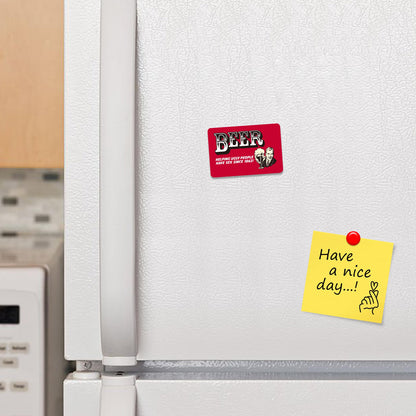 Kruzroyal FM143 BEER helping ugly people have s*x since 1862! Novelty Funny Gift Idea Glossy Rectangle Metal Fridge Magnet