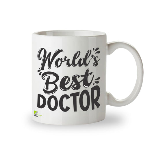 Kruzroyal DZ801 World's Best Doctor Mug - Funny Novelty Coffee Cup for Men Women - Thank You, Birthday, Gift for GP, Physician, Medical Professional, Surgeon 11OZ