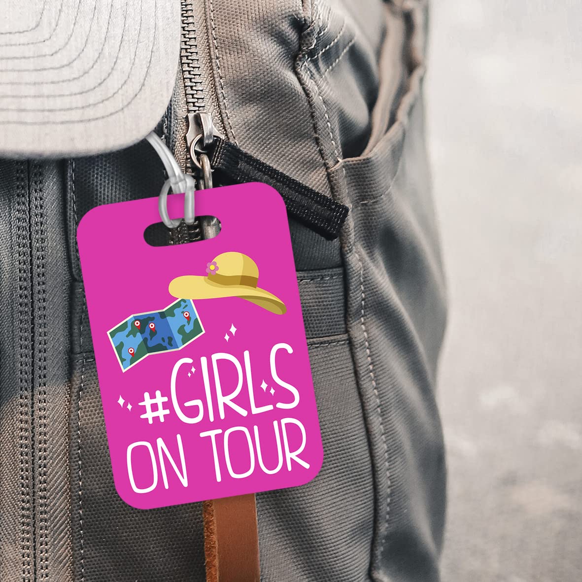 LT082 Girls on Tour Novelty Funny Unique Designer Gift Glossy Plastic Suitcase Luggage Tag