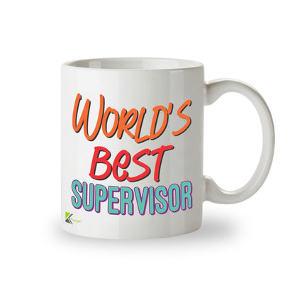 Kruzroyal DZ896 World's Best Supervisor 11OZ Tea/Coffee Mug Cup - Unique Coffee Cup and Gift Ideas, Supervisor's Mug