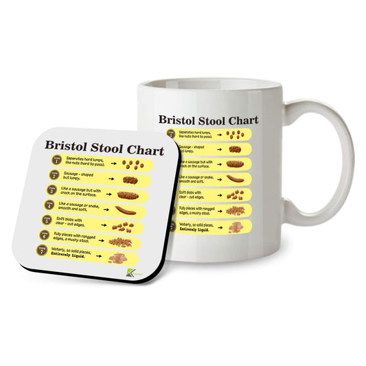 SM072 Bristol Stool Chart Novelty Funny - Mug & Matching Coaster Set