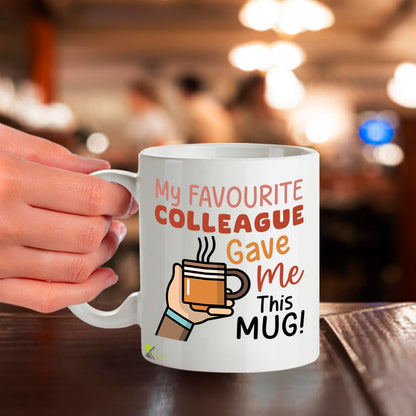 Kruzroyal Favourite Colleague Funny Mug - 11oz Ceramic Cup for Work Bestie, Men & Women - Office Banter, Secret Santa Gag Gift