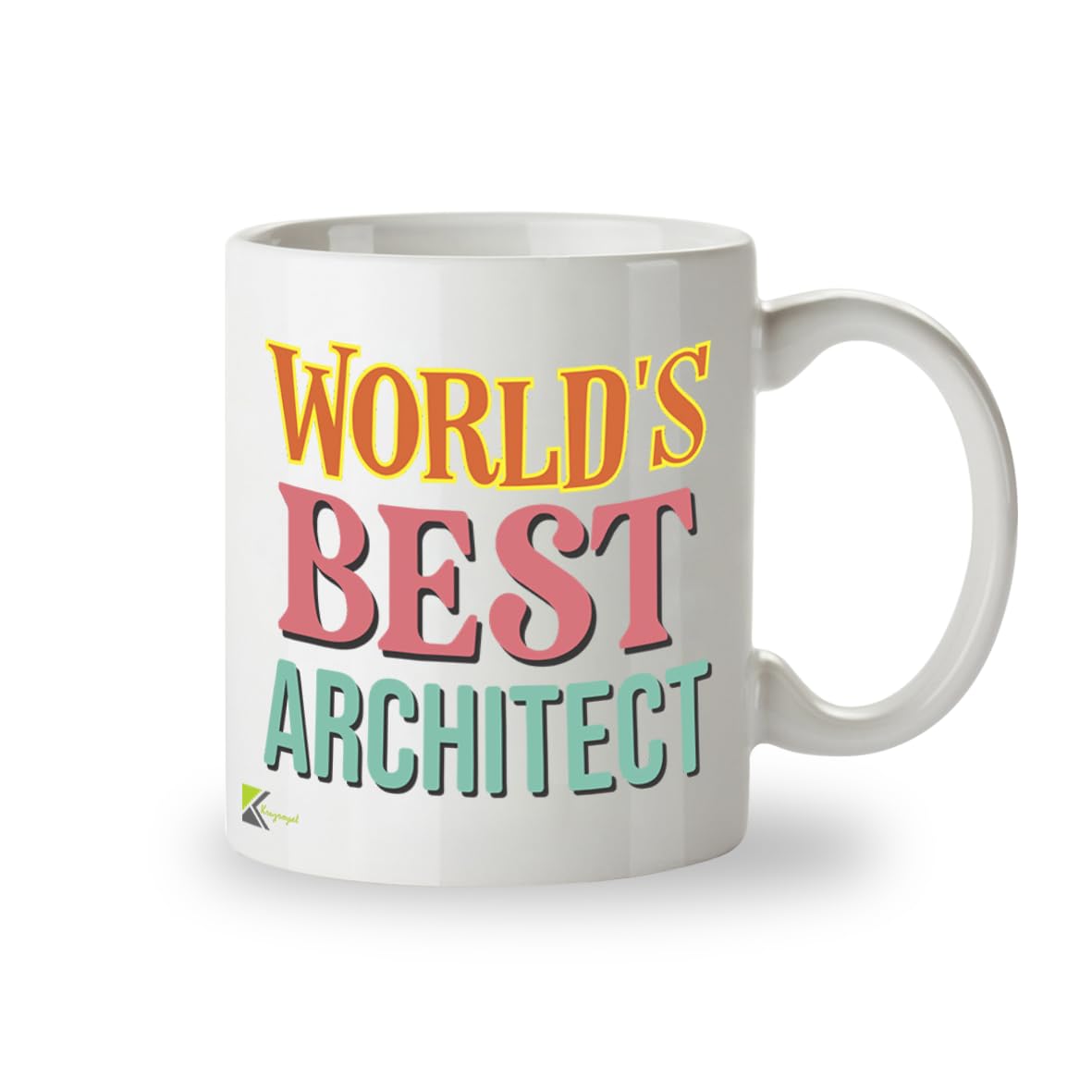 Kruzroyal DZ857 World's Best Architect Mug 11oz - White Ceramic Cup for Designer, Draughtsman - Ideal Birthday, Graduation, Thank You Present