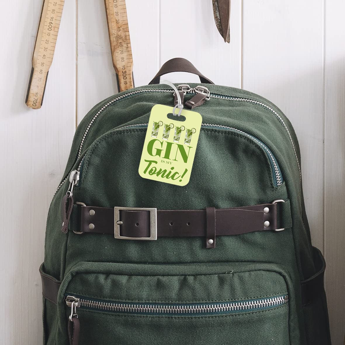 LT136 Gin is My Tonic! Novelty Funny Unique Designer Gift Glossy Plastic Suitcase Luggage Tag