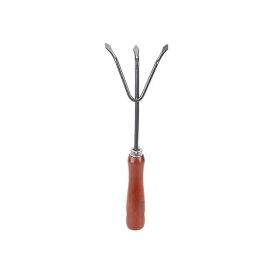 Premium Garden Hand Rake w/ Wood Handle - Comfortable & Durable Handle – Perfect for Home Garden & Landscape Projects