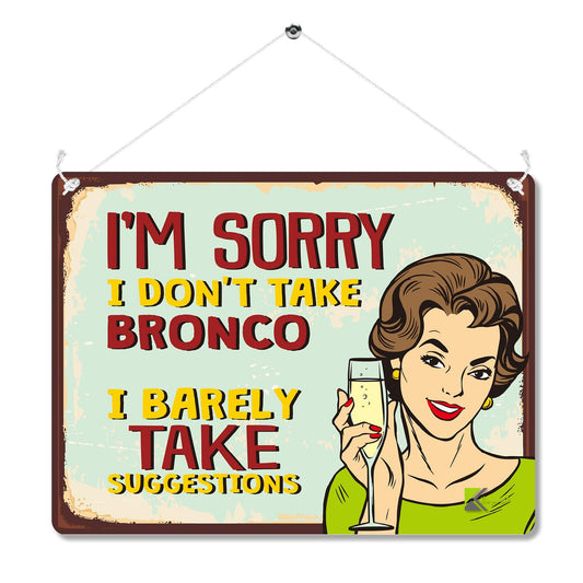 Kruzroyal Funny Sarcastic Metal Wall Sign, I Don't Take Orders Novelty Plaque Gift, Humorous Retro Vintage Tin Decor for Home or Office, 20x15cm with Hanging String