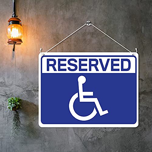 Kruzroyal MP398 Reserved Disabled Parking Sign Novelty Retro Vintage Metal Wall Sign Plaque 20cm x 15cm