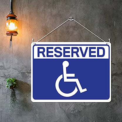 Kruzroyal MP398 Reserved Disabled Parking Sign Novelty Retro Vintage Metal Wall Sign Plaque 20cm x 15cm