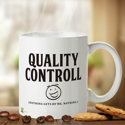 Kruzroyal DZ413 Quality controll (Nothing gets by me. Nothing.) Funny Novelty Great Gift Idea Coffee Tea Mug
