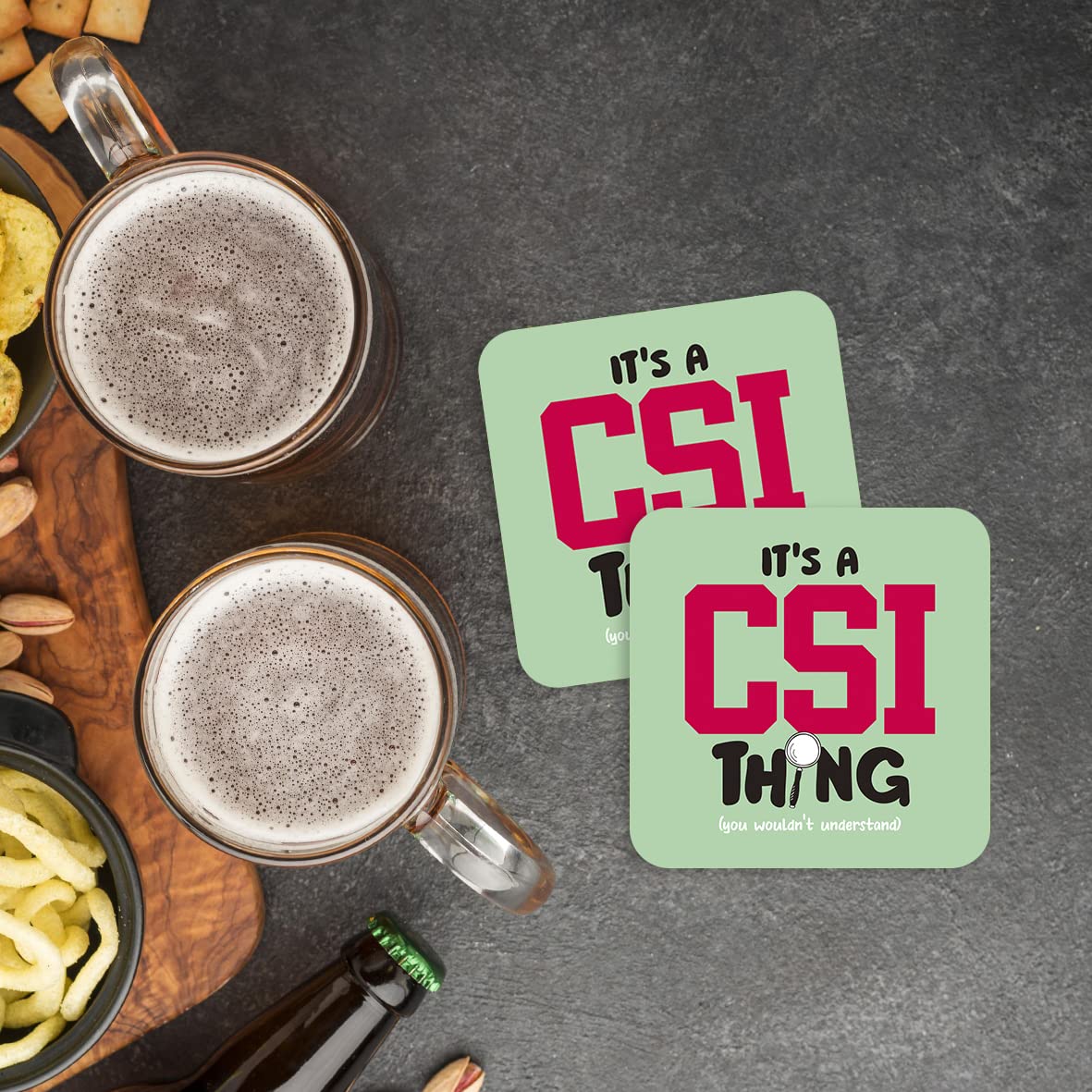 CS678 It's a CSI Thing (You Wouldn't Understand) Novelty Funny Coffee Tea Drink Gift Glossy MDF Wooden Coaster