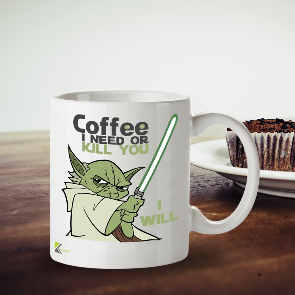 Kruzroyal Coffee I Need Funny Mug or Kill You I Will Sci-Fi Parody Novelty Cup, Gag Gift for Men, Dad