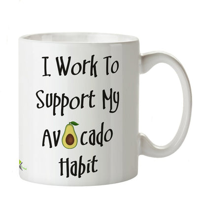 Kruzroyal Funny Avocado Coffee Mug, Ceramic Tea Cup for Office & Work, Microwave & Dishwasher Safe, Novelty Gift for Colleagues & Friends, 11oz