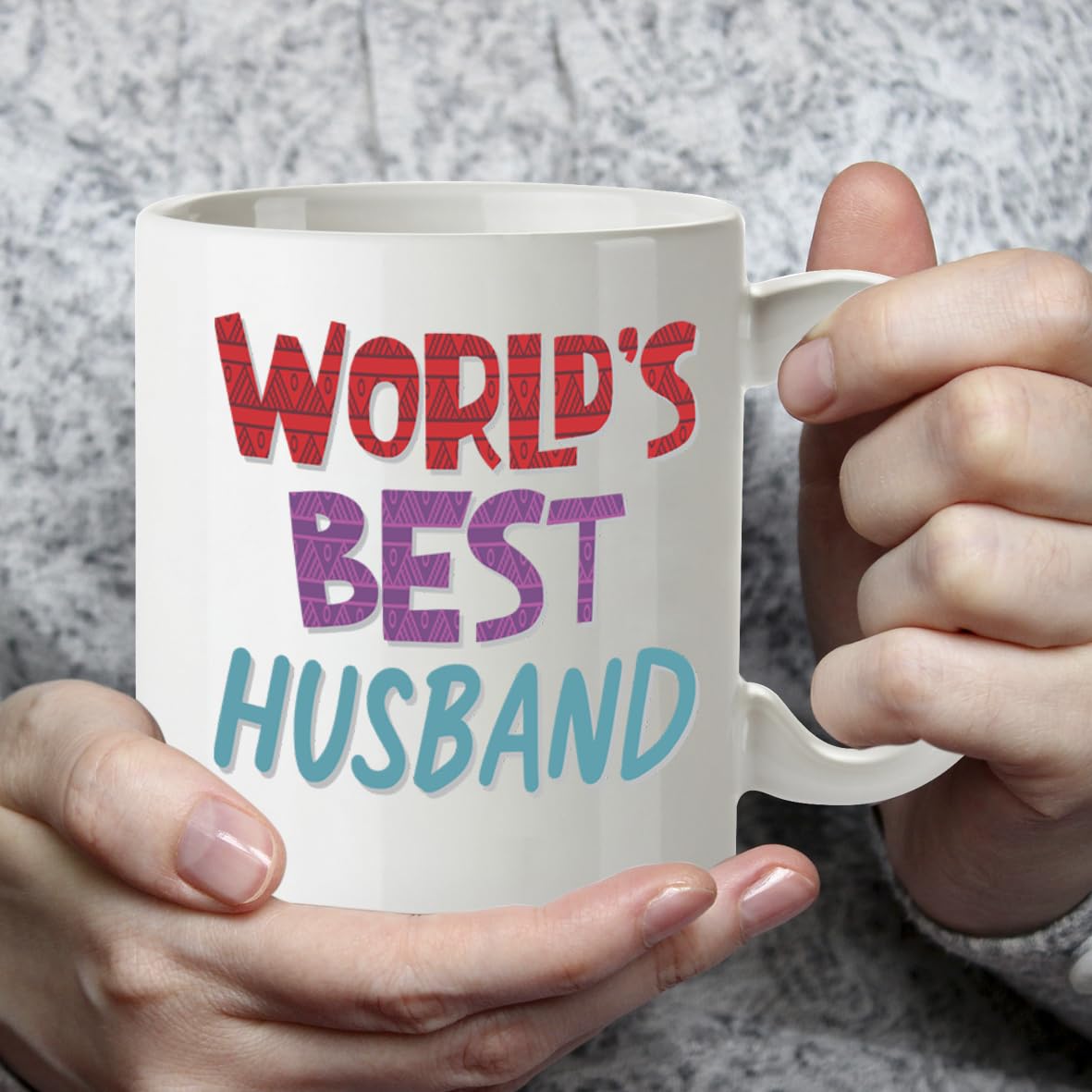 Kruzroyal DZ845 World's Best Husband Mug 11oz - White Ceramic Coffee & Tea Cup - Ideal Birthday, Anniversary, Father's Day Present for Him