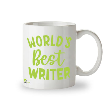 Kruzroyal DZ821 World's Best Writer Mug 11oz - White Ceramic Coffee & Tea Cup for Authors, Novelists - Unique Gift for Him or Her