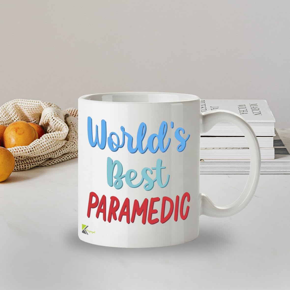 Kruzroyal DZ870 World's Best Paramedic Mug 11oz - White Ceramic Cup for First Responder, Ambulance Crew - Thank You, Graduation, Leaving Present