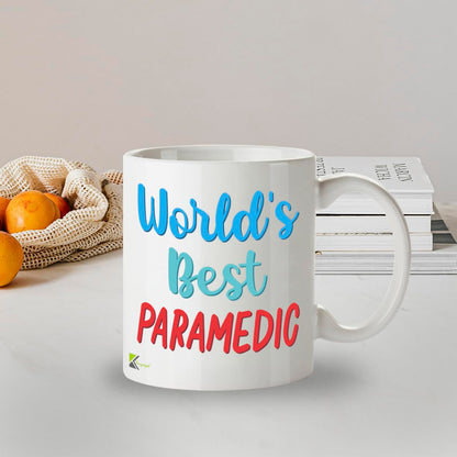 Kruzroyal DZ870 World's Best Paramedic Mug 11oz - White Ceramic Cup for First Responder, Ambulance Crew - Thank You, Graduation, Leaving Present