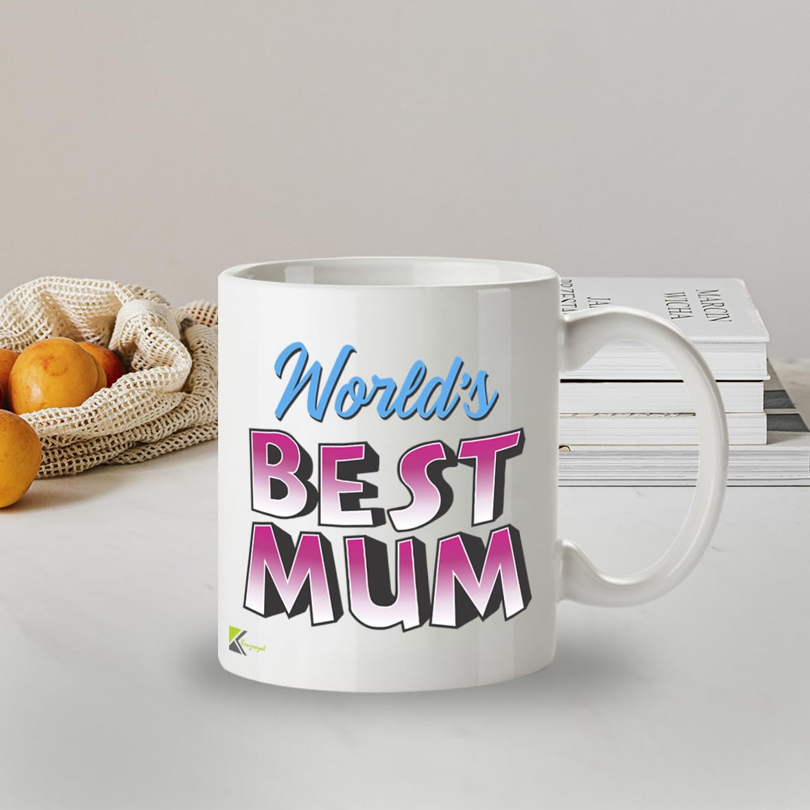 Kruzroyal DZ814 World's Best Mum Mug 11oz - Gifts for Mum from Daughter, Son - Funny Coffee Cup Present for Her Birthday, Mothers Day, Christmas