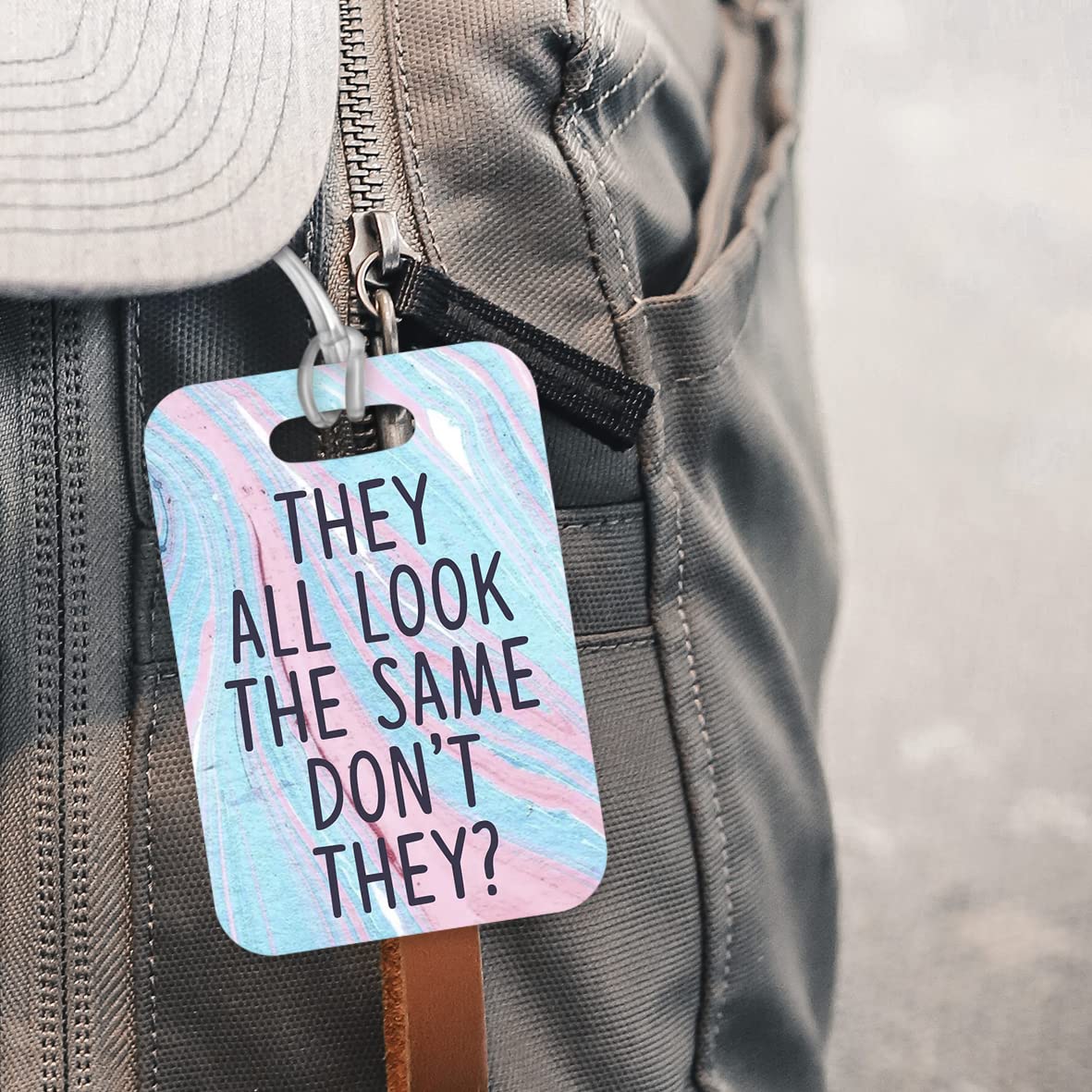 LT043 They All Look The Same Don't They? Novelty Funny Unique Designer Gift Glossy Plastic Suitcase Luggage Tag