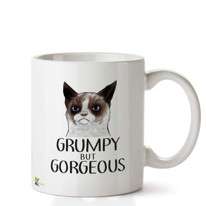 Kruzroyal DZ648 Grumpy but Gorgeous Funny Novelty Great Gift Idea Coffee Tea Ceramic Mug