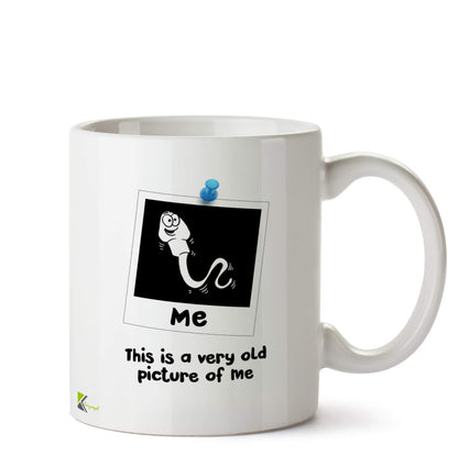 Kruzroyal Funny Old Picture Mug | Humorous Me Before Birth Gag Gift Ceramic Coffee Tea Cup for Friend, Birthday, New Dad