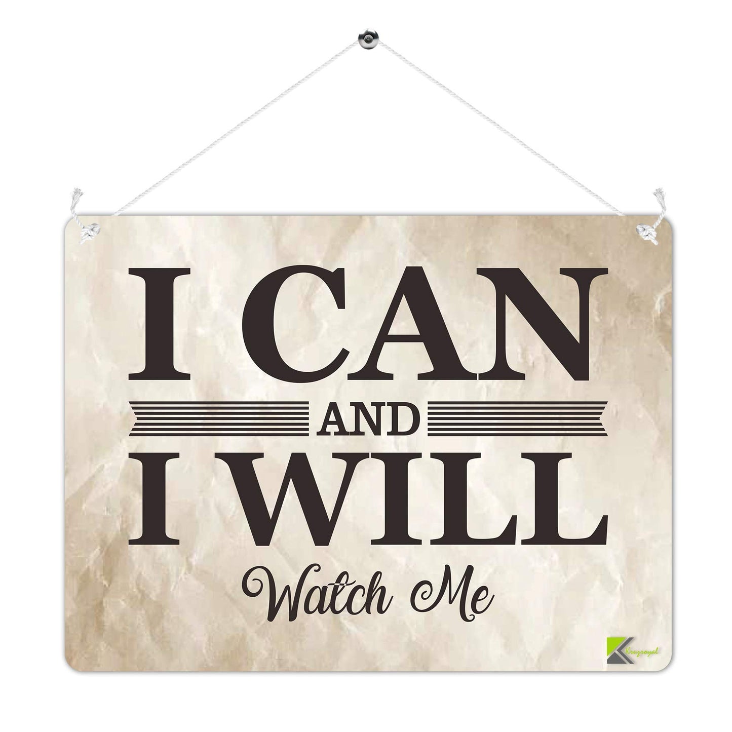 Kruzroyal MP472 I CAN AND I WILL WATCH ME Funny Novelty Retro Vintage Metal Wall Sign Plaque 20cm x 15cm