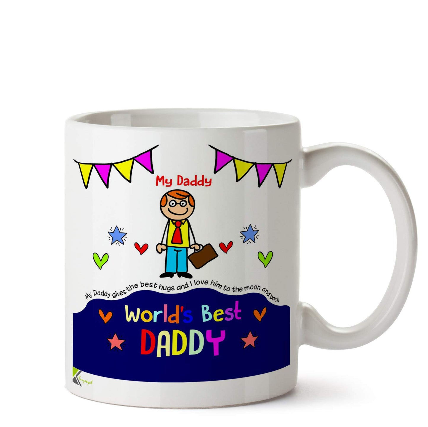 Kruzroyal DZ789 World's Best Daddy Funny Novelty Great Gift Idea Coffee Tea Ceramic Mug