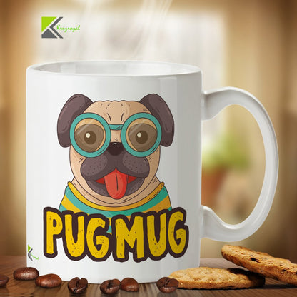 Kruzroyal DZ211 Pug Mug Funny Novelty Great Gift Idea Coffee Tea Mug