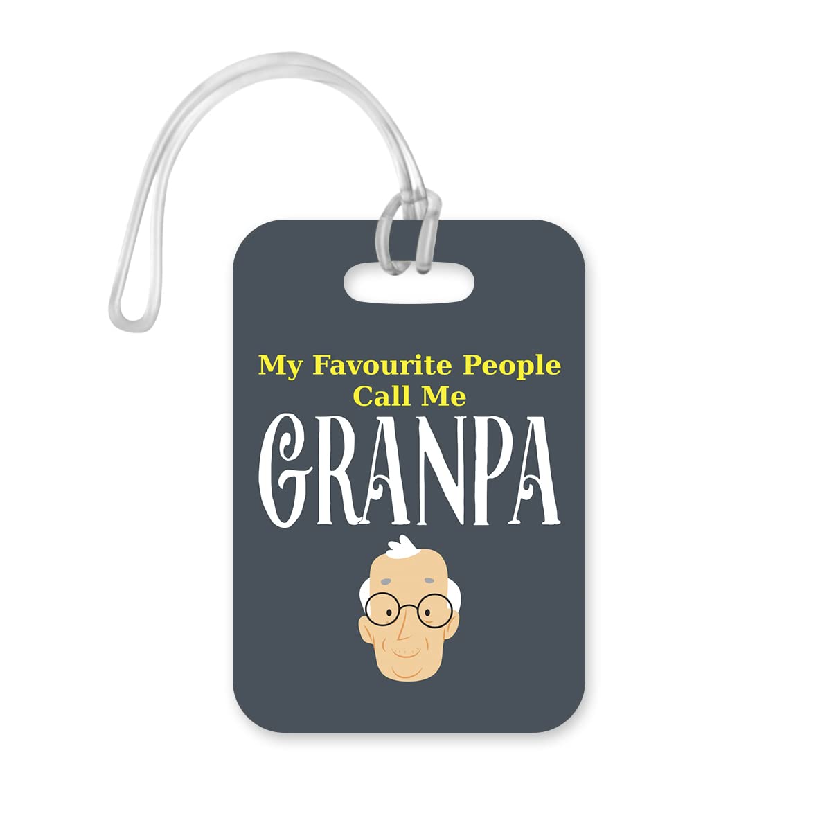 LT138 My Favourite People Call Me Grandpa Novelty Funny Unique Designer Gift Glossy Plastic Suitcase Luggage Tag