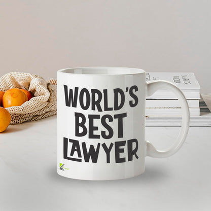 Kruzroyal DZ834 World's Best Lawyer Mug 11oz - White Ceramic Cup for Solicitor, Barrister, Attorney - Ideal Birthday, Graduation or Thank You Present