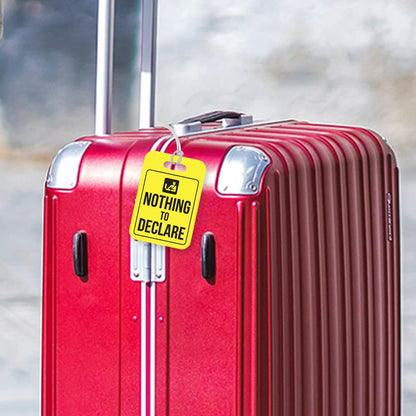LT085 Nothing to Declare Novelty Funny Unique Designer Gift Glossy Plastic Suitcase Luggage Tag