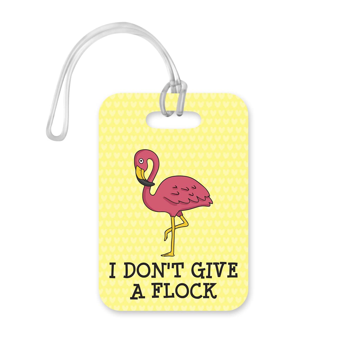 LT118 I Don't Give A Flock Novelty Funny Unique Designer Gift Glossy Plastic Suitcase Luggage Tag